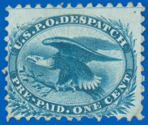 US Scott #LO6 Eagle Carrier Stamp, Mint-No Gum as Issued, 2 Frame Lines SCV $175