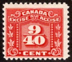 van Dam FX55, 9/40c, Three Leaf, Federal Excise Revenue, Canada