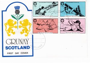 Grunay, Scotland 1982 block of 4 FDC