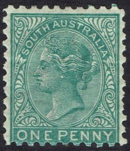 SOUTH AUSTRALIA 1868 QV 1D WMK CROWN/ WIDE SA SG TYPE W10 PERF 10