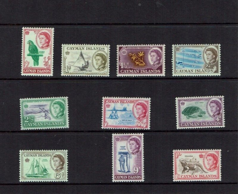 Cayman Islands: 1962, Queen Elizabeth 2nd definitive, short set to 1/- MLH