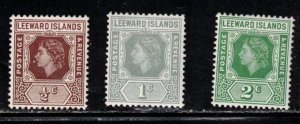 LEEWARD ISLANDS Scott # 133-5 MH - QEII