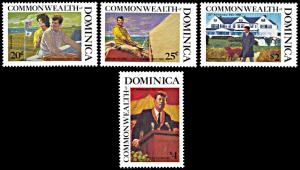 Dominica 1126-1129, MNH, 25th Anniversary Death of John F. Kennedy