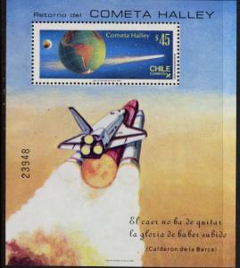 Chile 702a MNH Halley's Comet, Space Shuttle