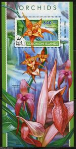 SOLOMON ISLANDS 2015 ORCHIDS  SOUVENIR SHEET   MINT NH