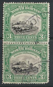 North Borneo  SG 163 SC# 139 Used pair perf 13½ / 14 x 14 see scan & details