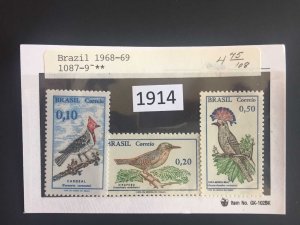 $1 World MNH Stamps (1914), Brazil Scott 1087-1089, set of 3