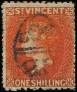 St Vincent SC# 23 Victoria 1shilling wmk 5 Used