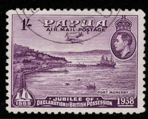 PAPUA SG162 1938 1/= MAUVE FINE USED 