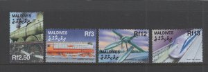 Maldives Islands  #2494-97   (2000 Transport set) VFMNH CV $5.25