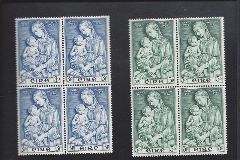 Ireland, 151-52, Marian Year 1953-54 Blocks(4),**MNH**