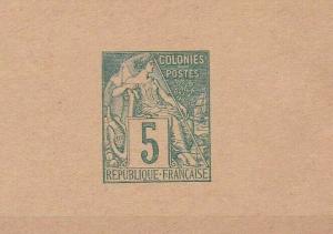 original authentic french colonies newspaper stamp wrapper 1876 - 90 ref r13043