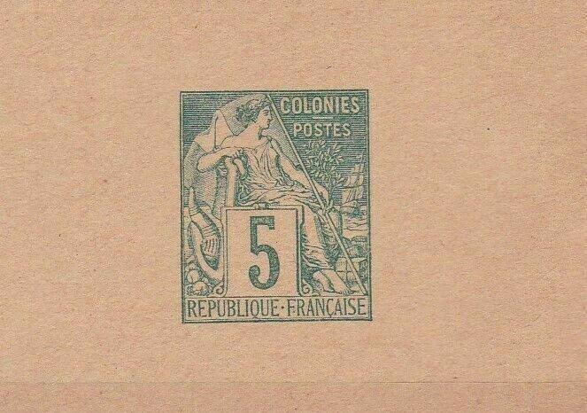 original authentic french colonies newspaper stamp wrapper 1876 - 90 ref r13043