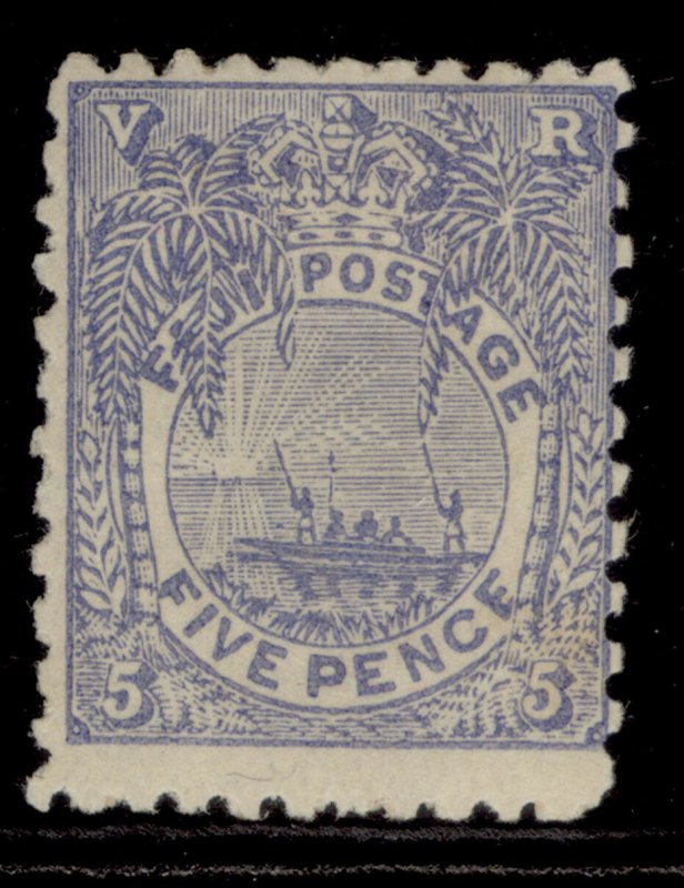 FIJI QV SG85, 5d ultramarine, M MINT. Cat £26. PERF 10 x 11