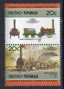 Tuvalu Niutao 12 Trains MNH VF