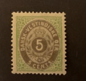 Danish West Indies #8, og, NH, VF, Facit $145.00