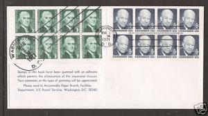 US Sc 1278a, 1393a on 1971 1c & 6c Combination FDC, Experimental Gum, unlisted