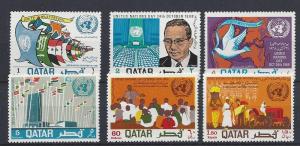 Qatar, 160-65, United Nations Day 1968 Singles,**VLH**