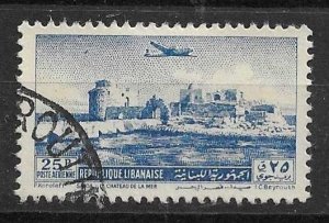 LEBANON - 1951 - 25p - SAIDA - SEA CASTLE - Used - AM -
