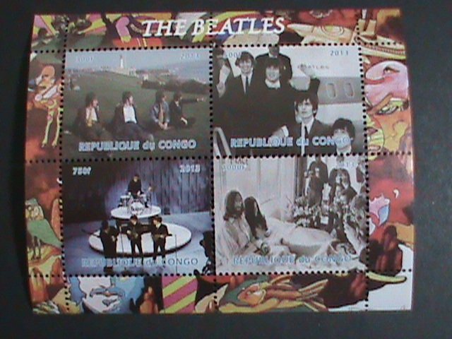 CONGO  STAMP:2013 THE FAMOUS BEATLES MNH S/S SHEET  WITH ORIGINAL GUM.