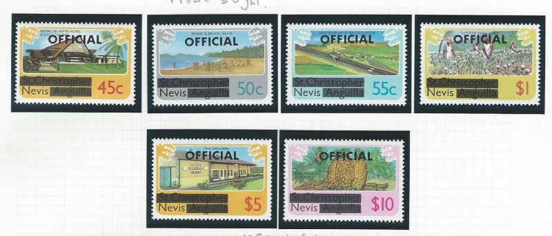 Nevis      mnh sc#   o1 - o10