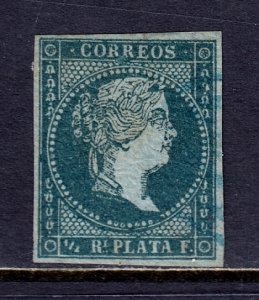 Cuba - Scott #1 - Used - Thin speck UR corner - SCV $7.25