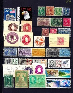 JASTAMPS:  Nice Vintage US Old  Stamp  LOT Collection, see scan