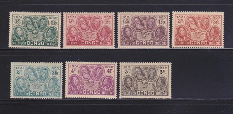 Belgian Congo 159-165 Set MHR Kings