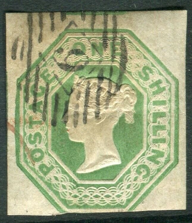 1847 1/- Green Sg 55 GOOD USED 3 margins V86762