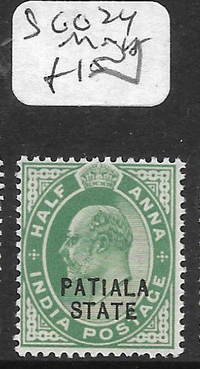 INDIA PATIALA (P2309B) KE 1/2A  SG 24  MNH