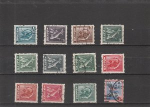 Iceland  Scott#  217-228  Used  (1939-45 Various Designs)