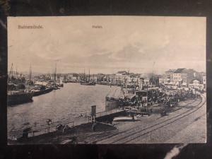 1914 Germany RPPC Postcard cover Feldpost Swinoujscie Port View To Kiel