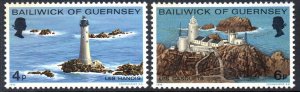 GUERNSEY - SC#131-132 LIGHTHOUSES (1976) MNH