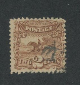 1869 US Stamp #113 2c Used Fine G. Grill Catalogue Value $95