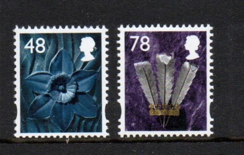 Great Britain Wales Sc 29-30 2007 Daffodil & Feathers stamp set mint NH