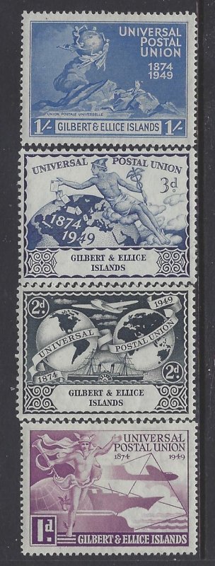 Gilbert & Ellice Islands, Scott #56-59; UPU Issues, MH