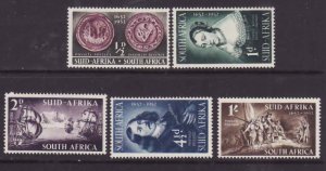 South Africa-Sc#115-19- id8-unused og NH set-Ships-Riebeeck's landing-1952-