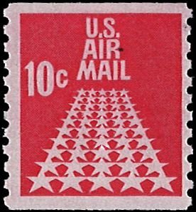 U.S. Scott # C73  1968 10c red  50 Stars Poster  mint-nh- vf
