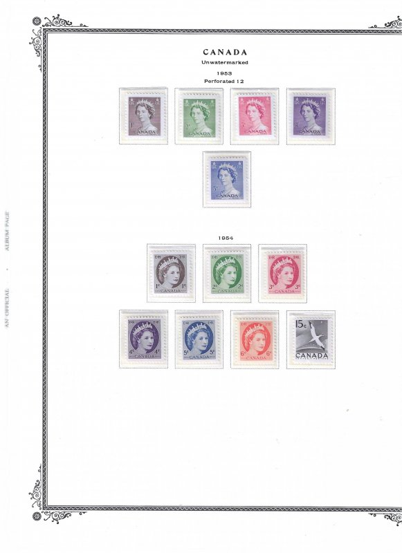 CANADA COLLECTION 1953-1999 SCOTT PAGES-CLEAR MOUNTS- MINT NH SCOTT BINDER/COVER