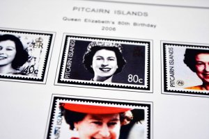 COLOR PRINTED PITCAIRN ISLANDS 1940-2010 STAMP ALBUM PAGES (118 illustr. pages)