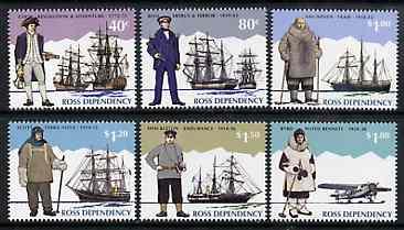 Ross Dependency 1995 Antarctic Explorers set of 6 unmount...