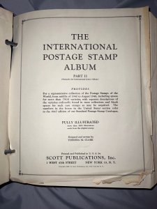 Vintage Scott International Postage Stamp Album Part II (1940-1946) NO STAMPS