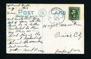 # 405 Picture Post Card 0f Old Baldy with Phoenix & Los Angeles RPO - 8-2-1913