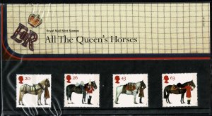 G.B.QE II 1997 ALL THE QUEEN'S HORSES MINT (NH) SG1989-92 P.O.PACK 278 SUPERB