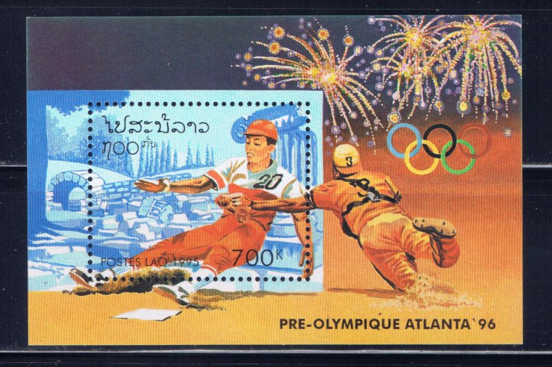 Laos 1226 MNH 1995 Baseball S/S