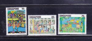Singapore 285-287 Set MNH Childrens Drawings