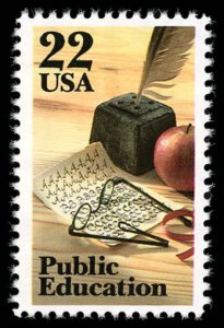 US Scott 2159 VF/MNH - 1985 22¢ Public Education - P.O. Fresh