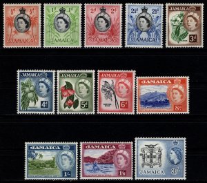 Jamaica 1956 Elizabeth Def., Part Set to 1s6d & 3s [Unused]