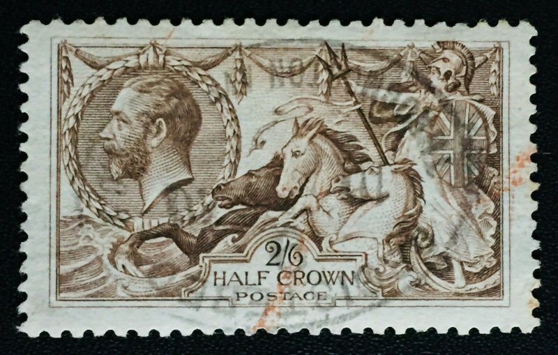 GB 1918 KGV BW SEAHORSES 2/6s Fine Used SG#413a GB3207