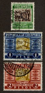 Colombia #C106-C108 used